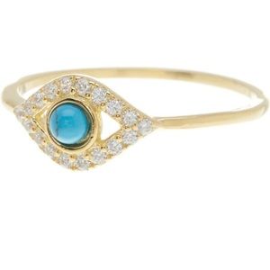 Swarovski Crystal Evil Eye Ring
